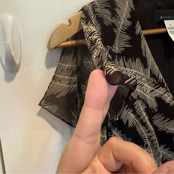 Vtg 90s Y2K Midi Dress Women’s 4 Silk Black Feathers Whimsigoth Fairy Whimsical - Picture 5 of 11